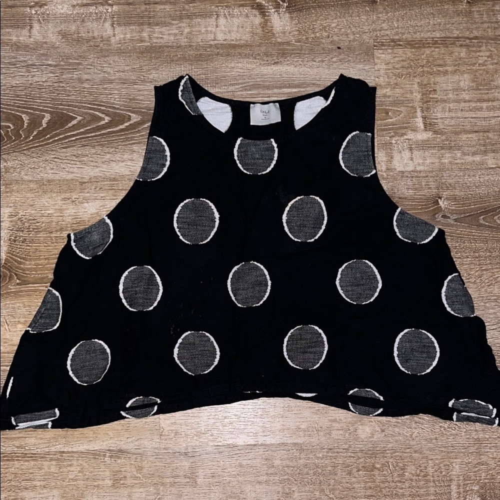 Chalet black and White Polka Dot Women's Trendy top